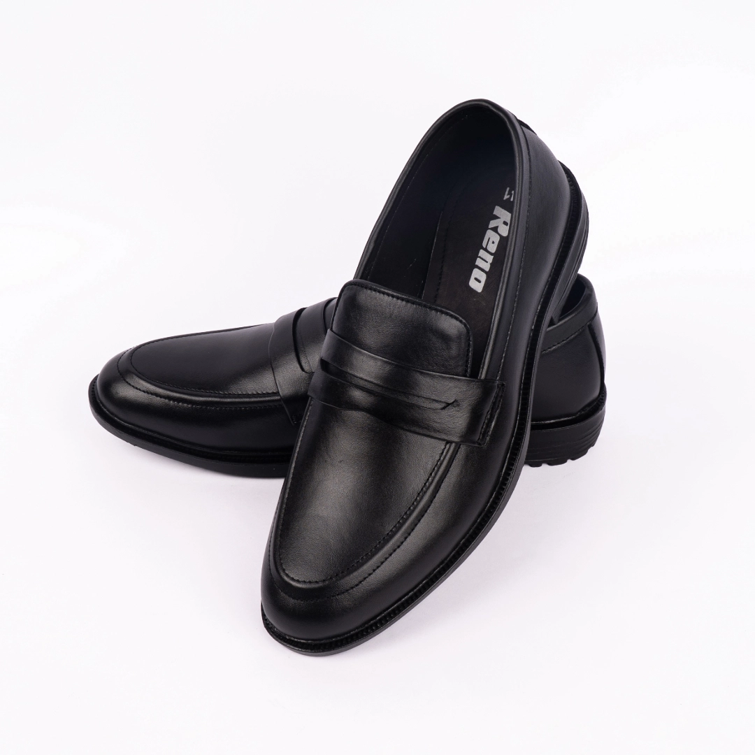 Reno Leather Chanky Shoes-Black-RT1134